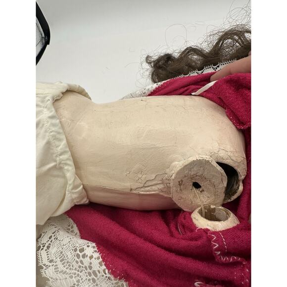 Antique German Bisque 25” Armand Marseille 390 A 5 M Doll Blue Eyes Read - Picture 6 of 7